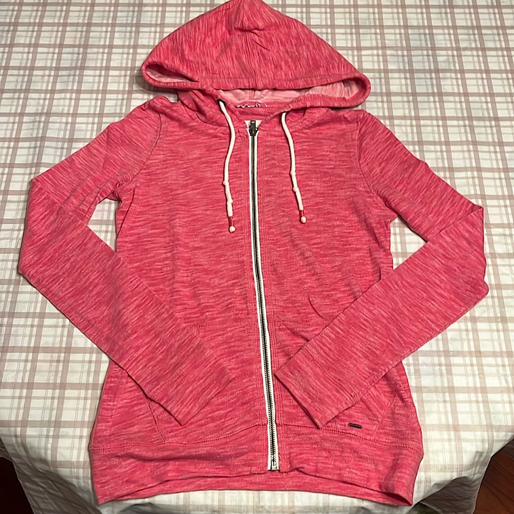 Garage Coral Zip-Up Hoodie with Front Pockets